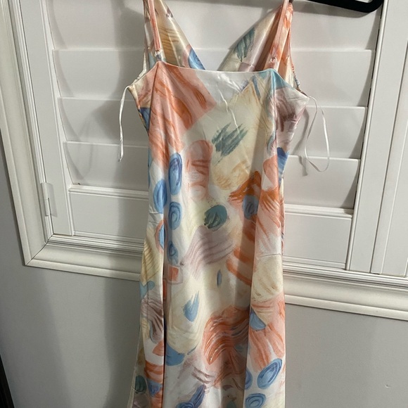 !NEW! Never Worn Midi Satin Dress - Picture 4 of 6